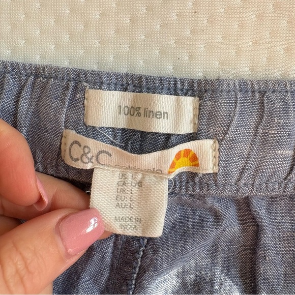 CC Casual Blue linen Shorts - Picture 3 of 3